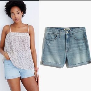 Madewell High rise denim short in cantrell wash